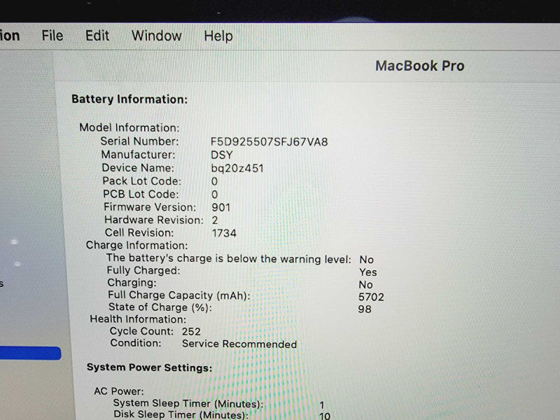 Apple Macbook Pro 2019 15\\" Core i7-9750H @ 2.6GHz 16GB DDR4 250GB SSD Radeon Pro 555X 4GB (