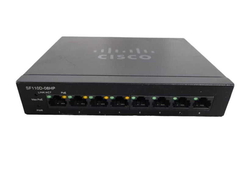 Cisco Desktop Switch SF110D-08HP 8 Port PoE !