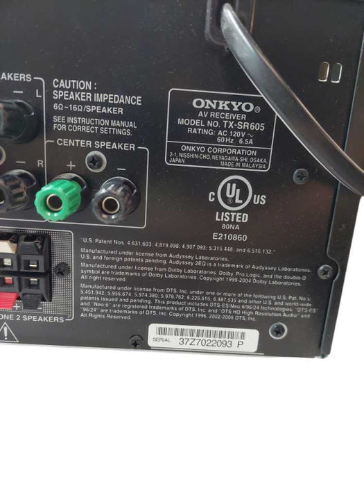 Onkyo AV Receiver TX-SR605 â