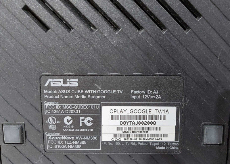 ASUS CUBE WITH GOOGLE TV MEDIA STREAMER
