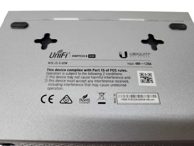 Ubiquity UniFi Switch 8 60W (US-8-60W) 8/4-Port PoE Q%