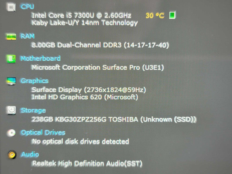 Microsoft Surface Pro (5th Generation) | i5-7300U| 8GB DDR3| 256GB  QÎ²