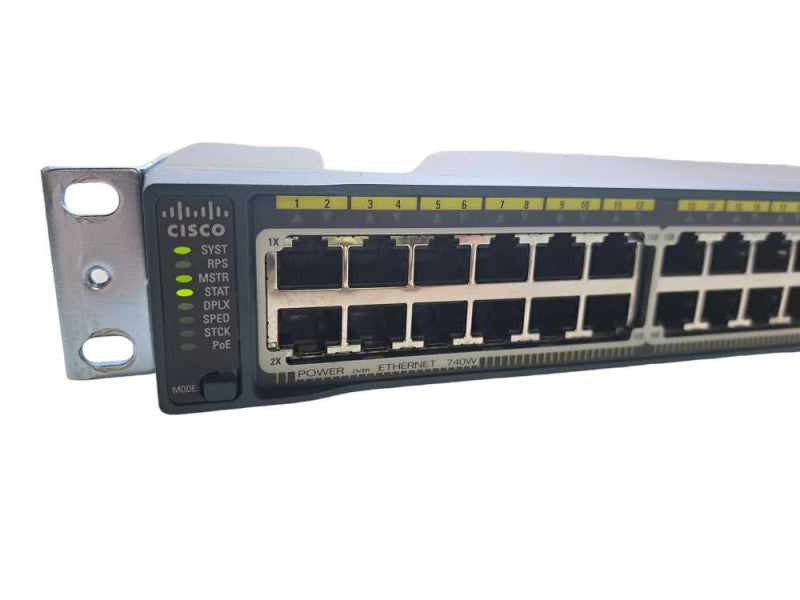 Cisco WS-C2960S-48FPS-L V04 | 48 Port Gigabit PoE+ 740W Switch + Stack Mod )