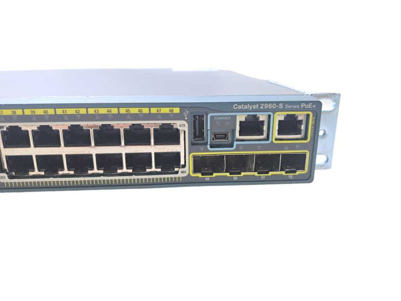Cisco WS-C2960S-48FPS-L V04 | 48 Port Gigabit PoE+ 740W Switch + Stack Mod )