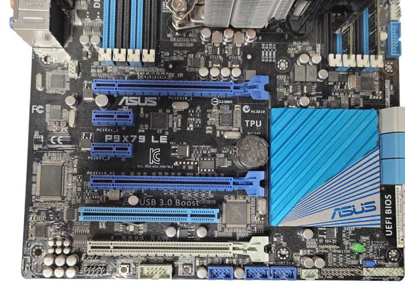 Asus P9X79 LE Board with Core I7-4960X CPU 16GB RAM, I/O Back Cover _