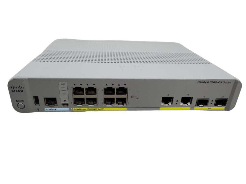 Cisco WS-C3560CX-8PC-S | 8x Gigabit PoE+ 2x SFP Silent Switch READ !