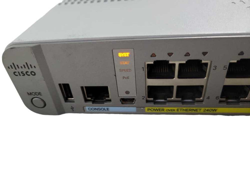 Cisco WS-C3560CX-8PC-S | 8x Gigabit PoE+ 2x SFP Silent Switch READ !