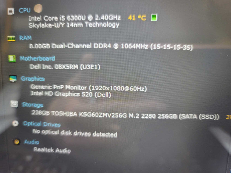 Dell Latitude 3379| i5-6300U| 8GB DDR3| 256GB SSD Î²