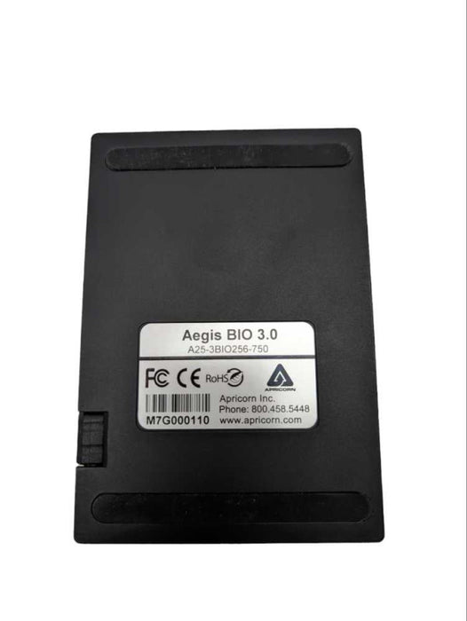 Apricorn Aegis BIO 3.0 A25-3BIO256 750GB Encrypted External Hard Drive  Q-