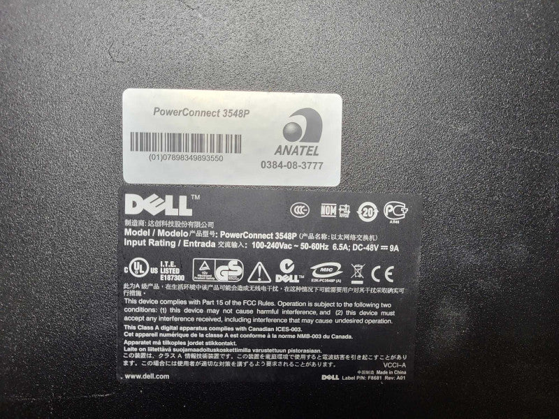 Dell PowerConnect 3548P 48-Port PoE Fast Managed Network Switch $