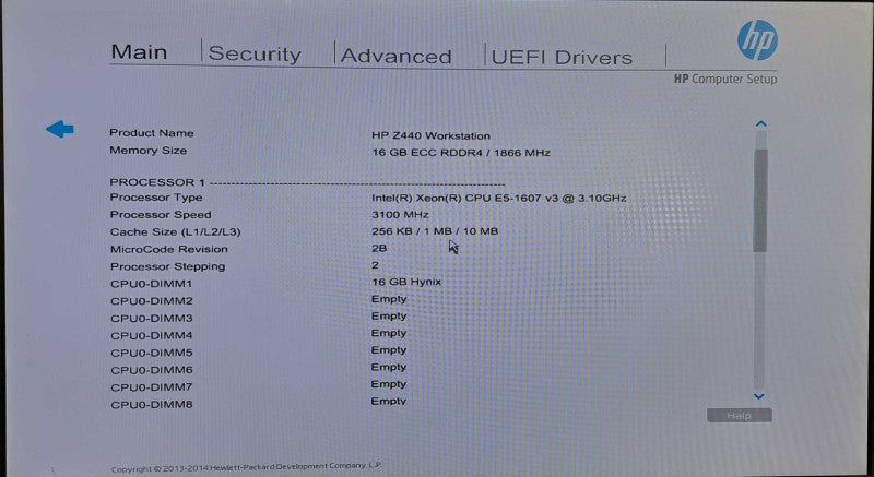 HP Z440 Workstation | Xeon E5-1607 v3 @ 3.10GHz 16GB DDR4 No HDD/GPU )