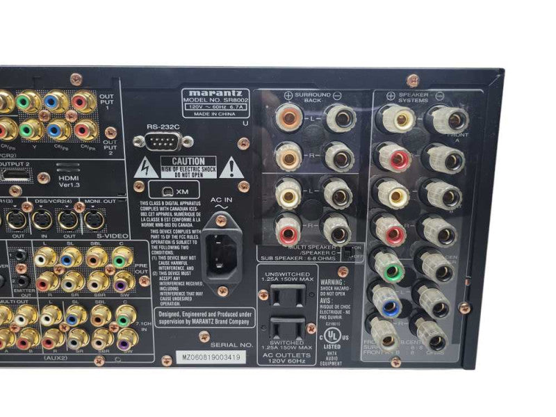 MARANTZ AV SURROUND RECEIVER SR8002 %