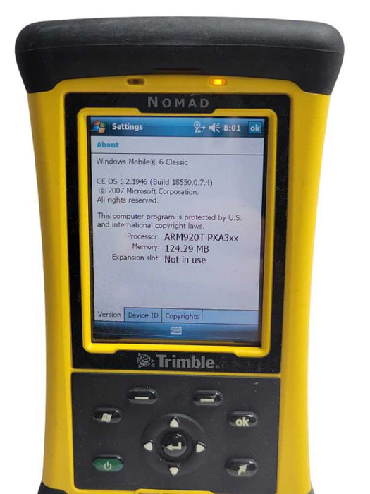 Trimble Nomad data collector, READ _