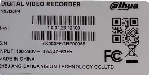dahua digital video recorder N52B3P4, No HDD, READ Q_