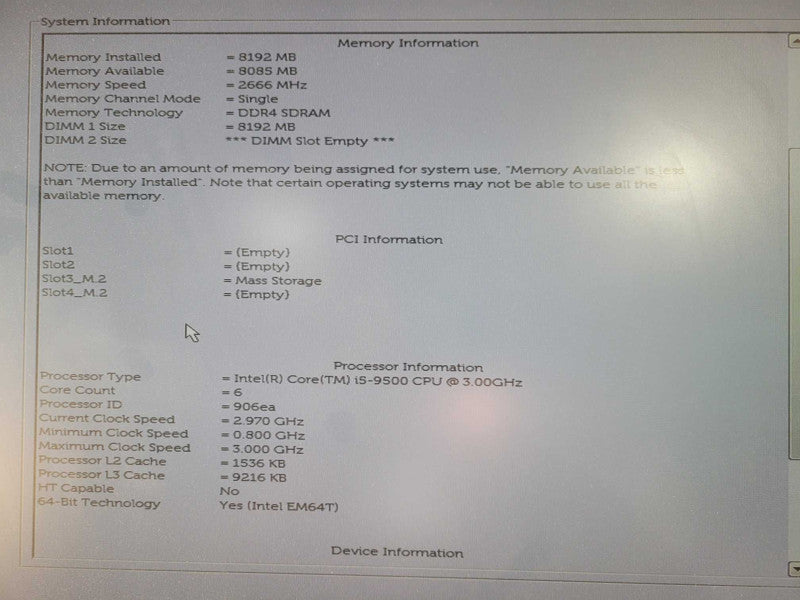 Dell OptiPlex 3070 SFF Desktop | i5-9500 @ 3.00GHz 8GB DDR4 256GB M.2 !