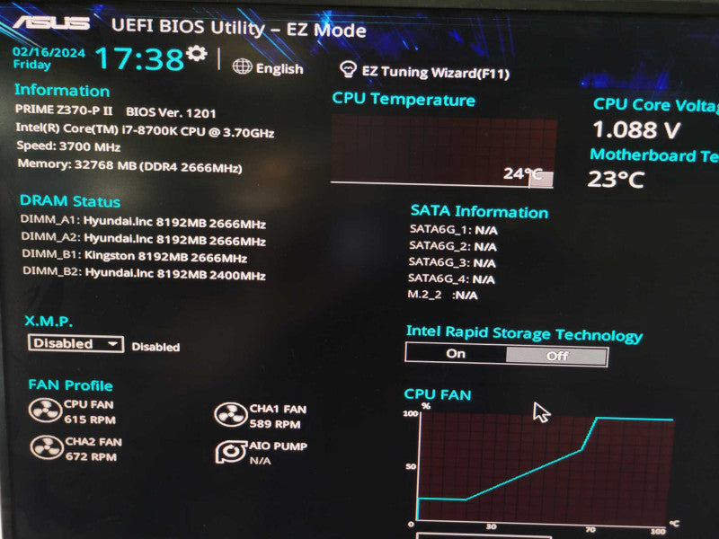 Intel Core i7-8700K | ASUS PRIME Z370-P II | 32GB RAM | 512GB NVMe %