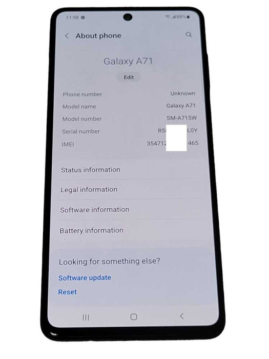 Samsung Galaxy A71 - 128GB - Unlocked Single SIM Q_