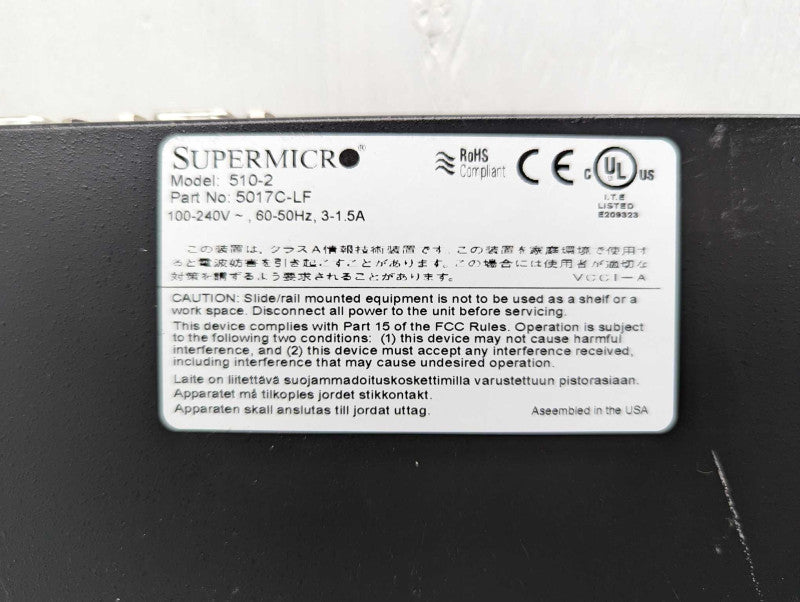 Supermicro X9SCL/X9SCM 1U server Intel Xeon E31220 @3.10Ghz 16GB RAM  -