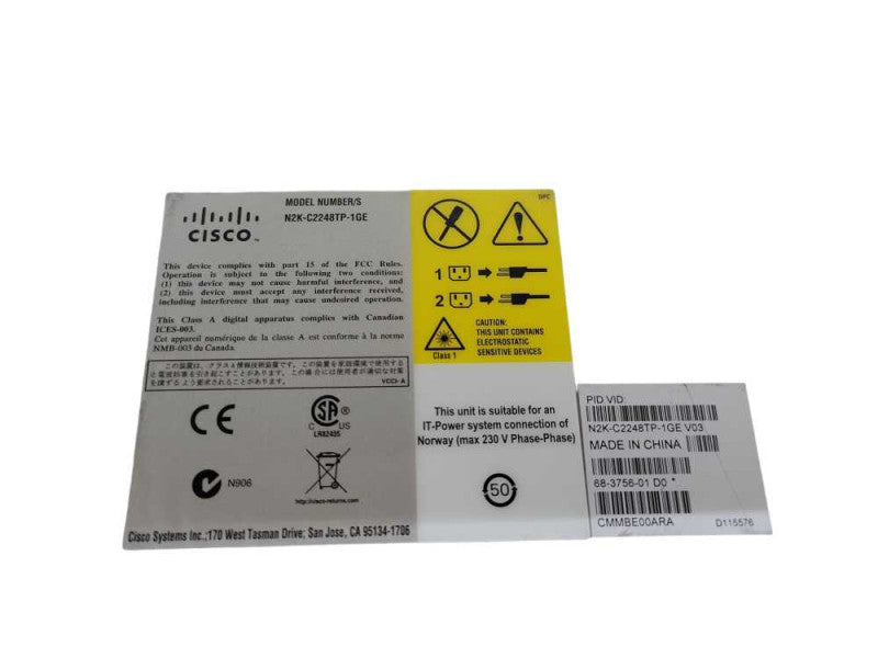 Cisco N2K-C2248TP-1GE Nexus 2248TP 1GE Fabric Extender 48-Port 1GE Q%