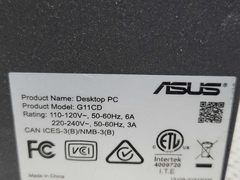 Asus G11CD Tower PC, Core I7-6700 3.4GHz, 16GB RAM, 2TB HDD, GTX960 GPU _