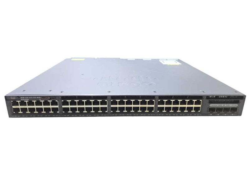 Cisco WS-C3650-48PD-S | 48-Port Gigabit PoE+ 2x10G SFP+ LANBase Switch )