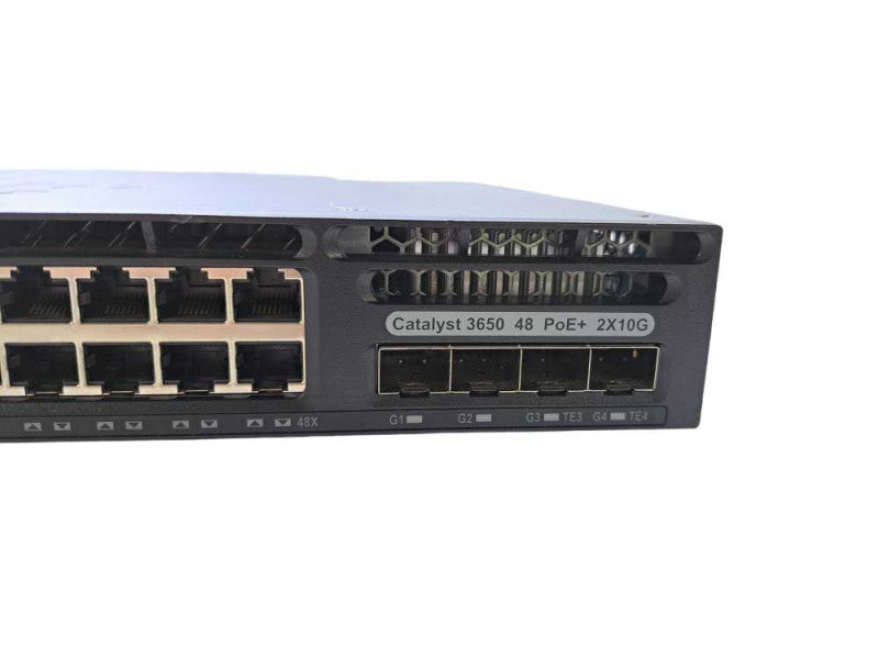 Cisco WS-C3650-48PD-S | 48-Port Gigabit PoE+ 2x10G SFP+ LANBase Switch )