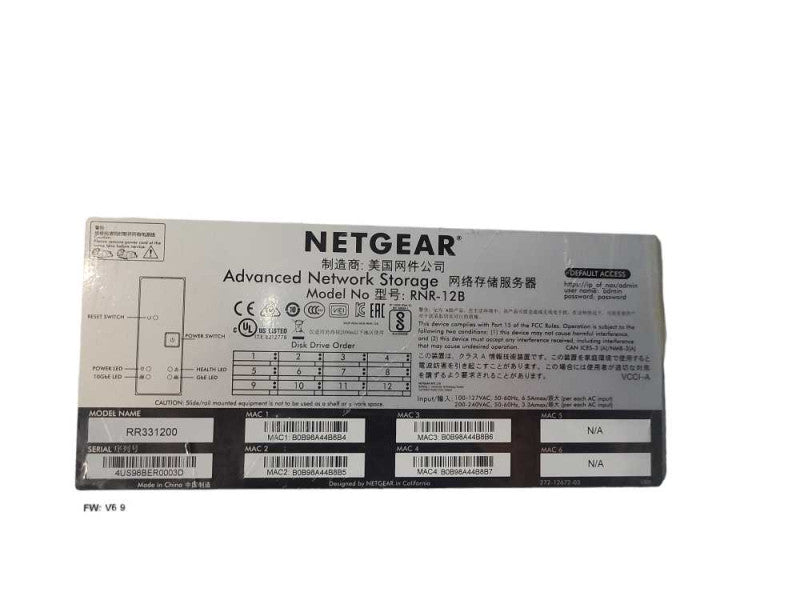 ReadyNAS 3312 â 12 Bays Advanced Network Storage READ $
