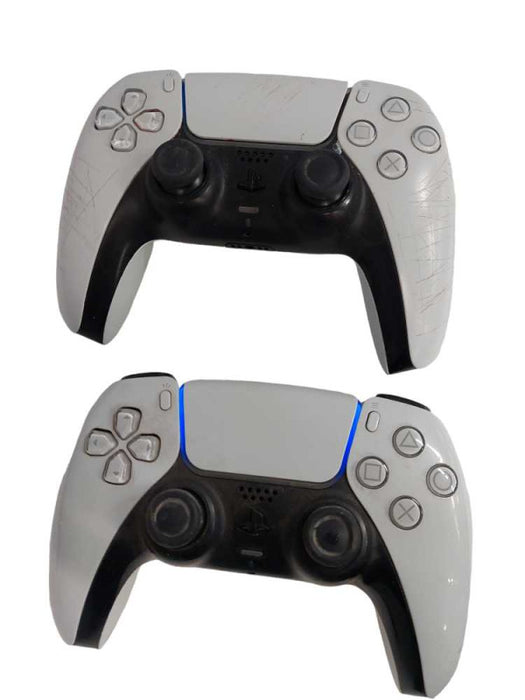Bundle of 2 Sony Playstation 5 White Controllers Model: CFI-ZCT1W â