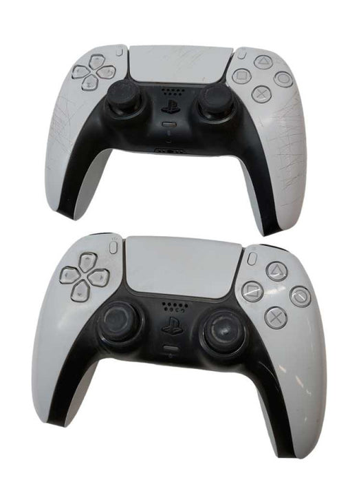 Bundle of 2 Sony Playstation 5 White Controllers Model: CFI-ZCT1W â