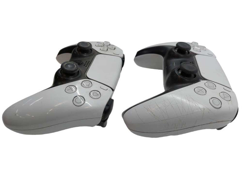 Bundle of 2 Sony Playstation 5 White Controllers Model: CFI-ZCT1W â