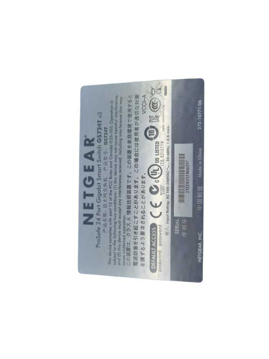 Netgear ProSafe 24-Port Gigabit Managed Ethernet Smart Switch GS724T v4 %