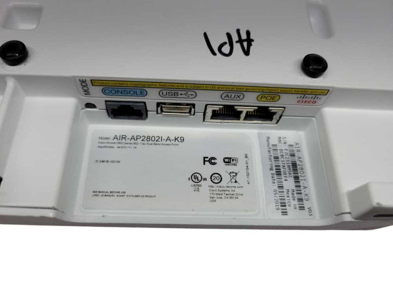 Cisco Cisco AIR-AP2802I-A-K9 802.11ac Dual Band Wireless AP V03 Q%