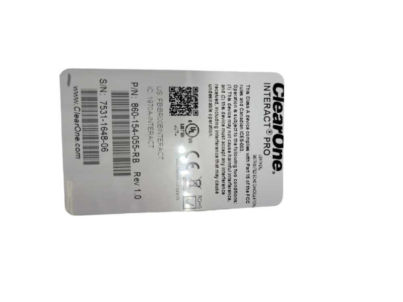 CLEARONE INTERACT PRO AUDIO CONFERENCE PROCESSOR 860-154-055 %