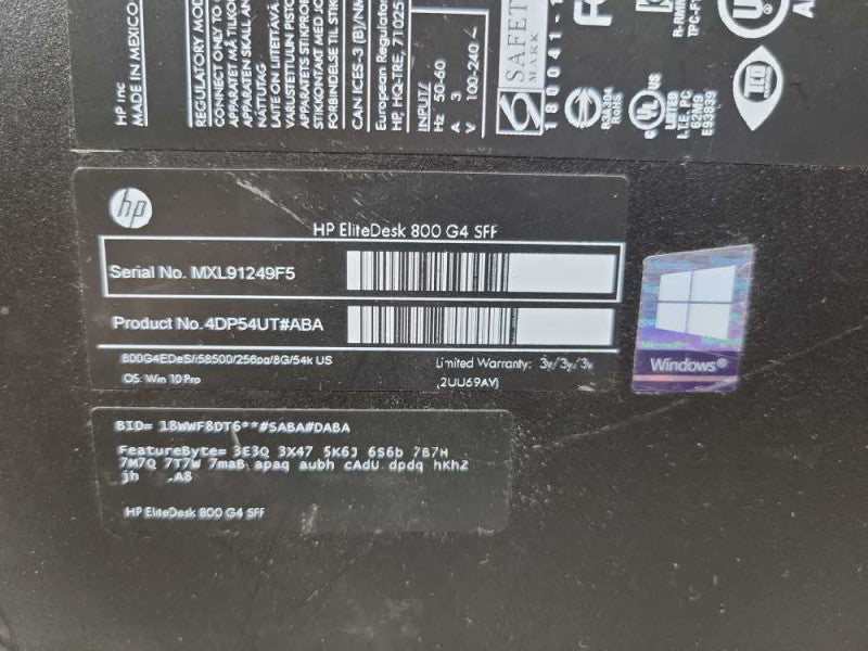 HP EliteDesk 800 G4 - Core i5-8500 | 16GB RAM | 512GB NVMe %