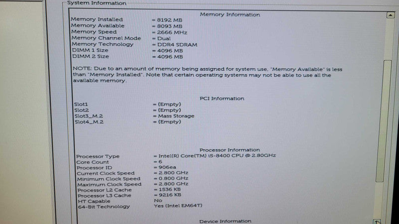 Dell OptiPlex 3060 - Core i5-8500 | 8GB RAM | 512GB NVMe %