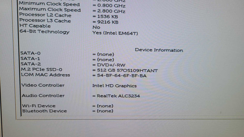 Dell OptiPlex 3060 - Core i5-8500 | 8GB RAM | 512GB NVMe %