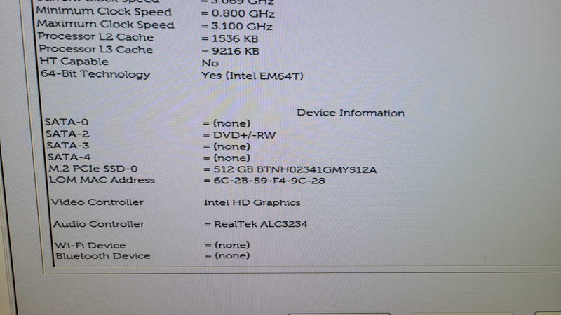 DellOptiPlex 7060 - Core i5-8500 | 8GB RAM | 512GB NVMe %