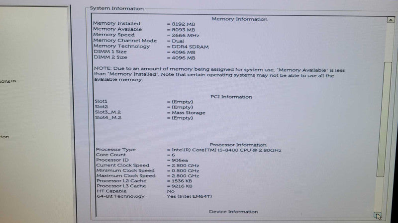 Dell OptiPlex 3060 - Core i5-8400 | 8GB RAM | 512GB NVMe %