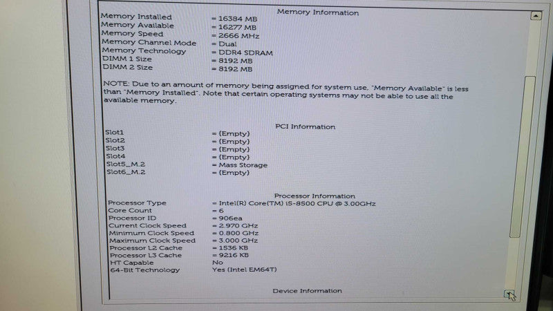 Dell OptiPlex 3060 - Core i5-8500 | 16GB RAM | 512GB NVMe %