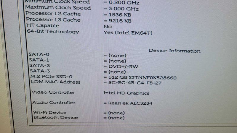 Dell OptiPlex 3060 - Core i5-8500 | 16GB RAM | 512GB NVMe %
