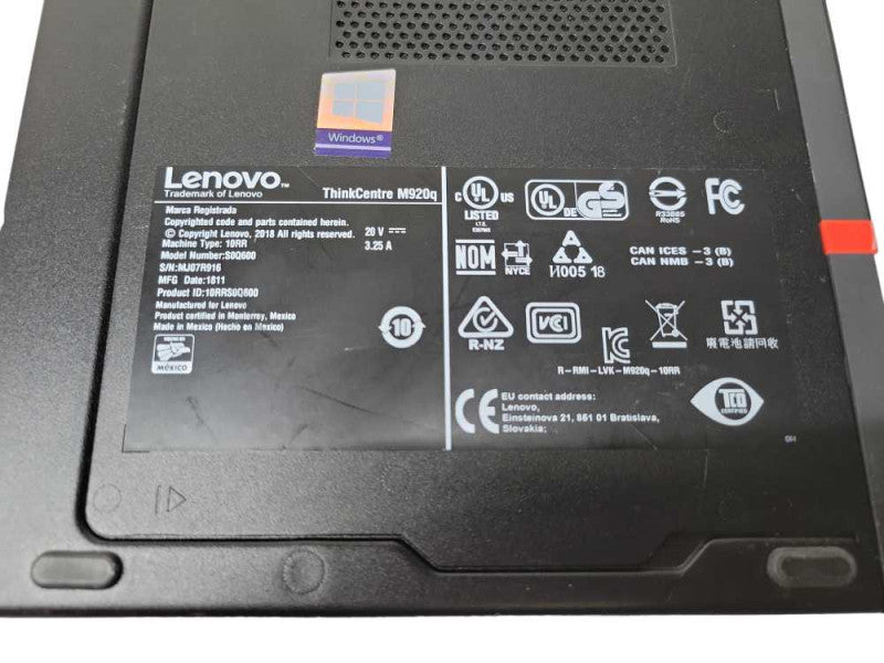 Lenovo ThinkCentre M920q - Core i5-8500T | 8GB RAM | 256GB NVMe + PWR ADPTR %