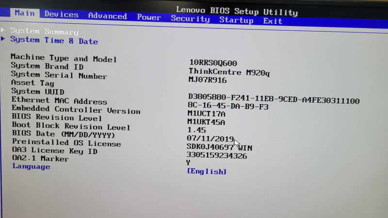 Lenovo ThinkCentre M920q - Core i5-8500T | 8GB RAM | 256GB NVMe + PWR ADPTR %