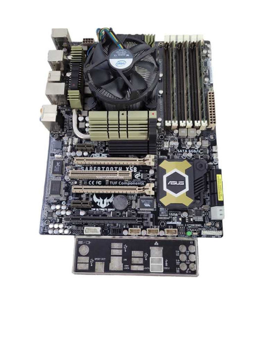 Asus Sabertooth X58 LGA1366 Motherboard + i7-960 CPU 12GB DDR3 & I/O Shield !
