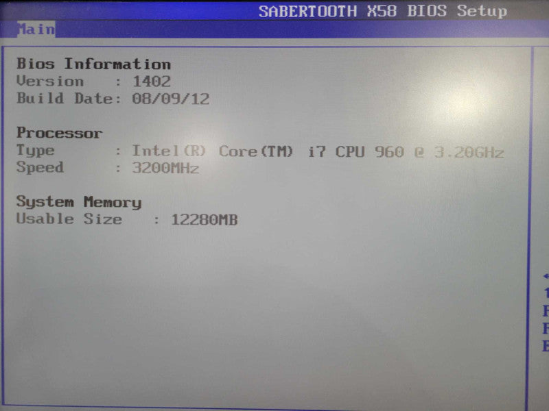 Asus Sabertooth X58 LGA1366 Motherboard + i7-960 CPU 12GB DDR3 & I/O Shield !