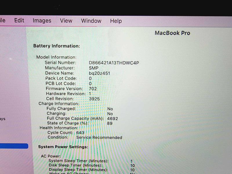 Apple Macbook Pro 2016 15\\" Core i7-6700HQ @ 2.6GHz 16GB DDR3 250GB SSD Radeon Pro 450 2GB [Read] (