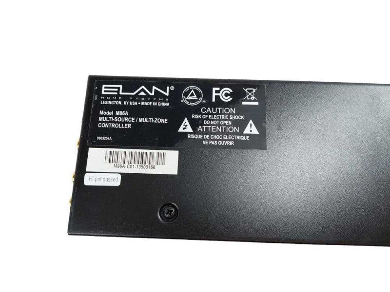 Elan Home System Multi-Source/Multi-Zone Controller Model: M86A =
