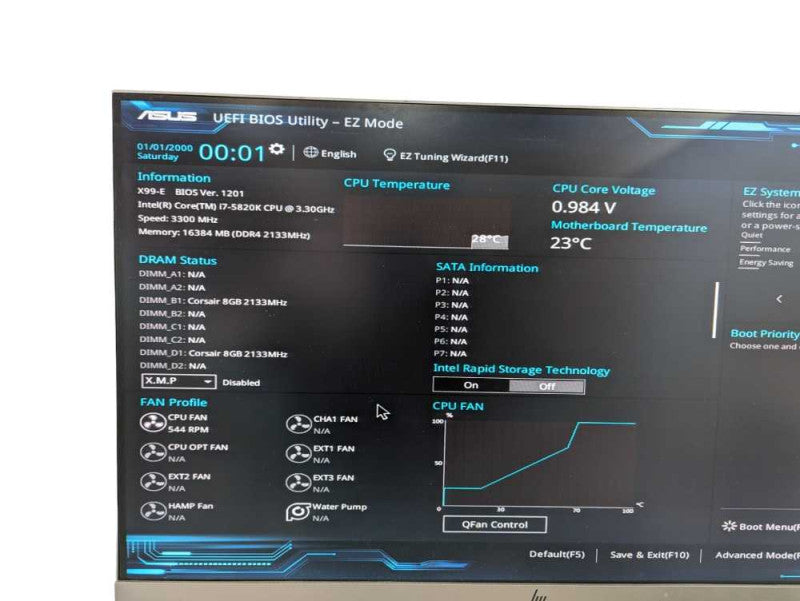 ASUS X99-E with i7-5820K @3.30GHz 16GB RAM & Cooler  -