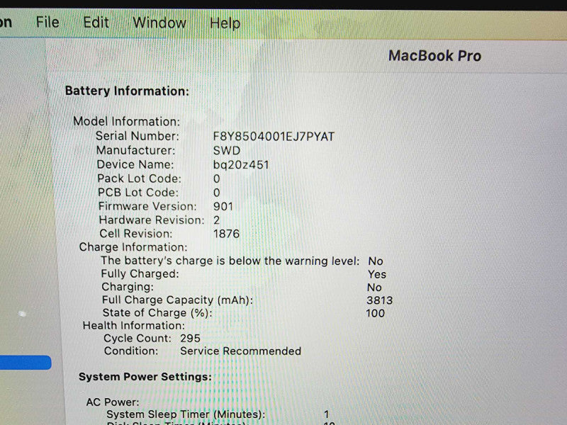 Apple Macbook Pro 2018 13\\" Core i7-8559U @ 2.7GHz 16GB DDR3 500GB SSD (
