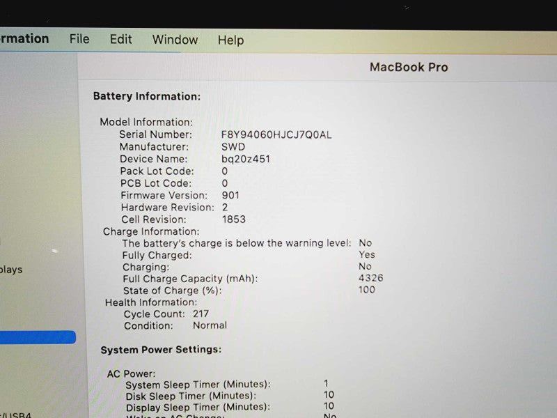Apple Macbook Pro 2019 13\\" Core i7-8569U @ 2.8GHz 16GB DDR3 500GB SSD (