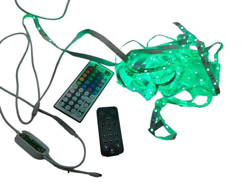 Govee Stick on RGB Lighting , with Remote. Real Sticky Rats Nest  =